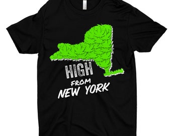 High From New York Men'S Shirt (Black) ©
