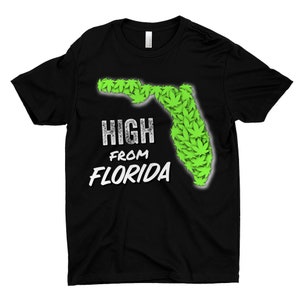 High From Florida Men&#39;S Shirt (Black) ©