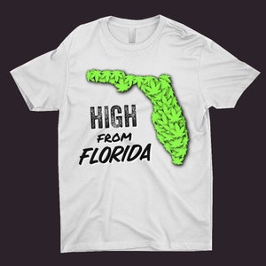 High From Florida Men&#39;S Shirt (White) ©