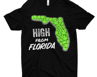 High From Florida Men'S Shirt (Black) ©