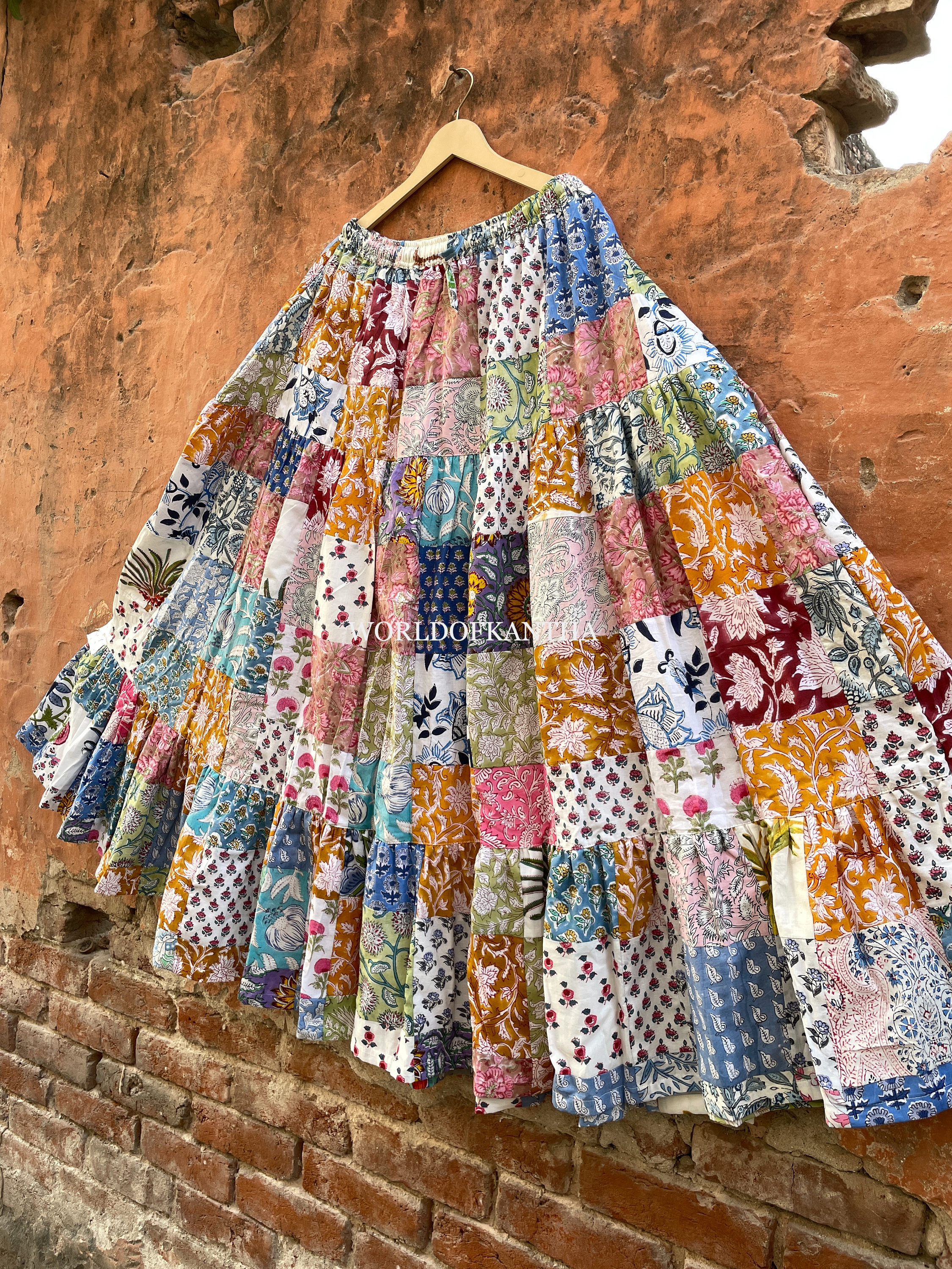 eaphi cotton lace patchwork skirt Short