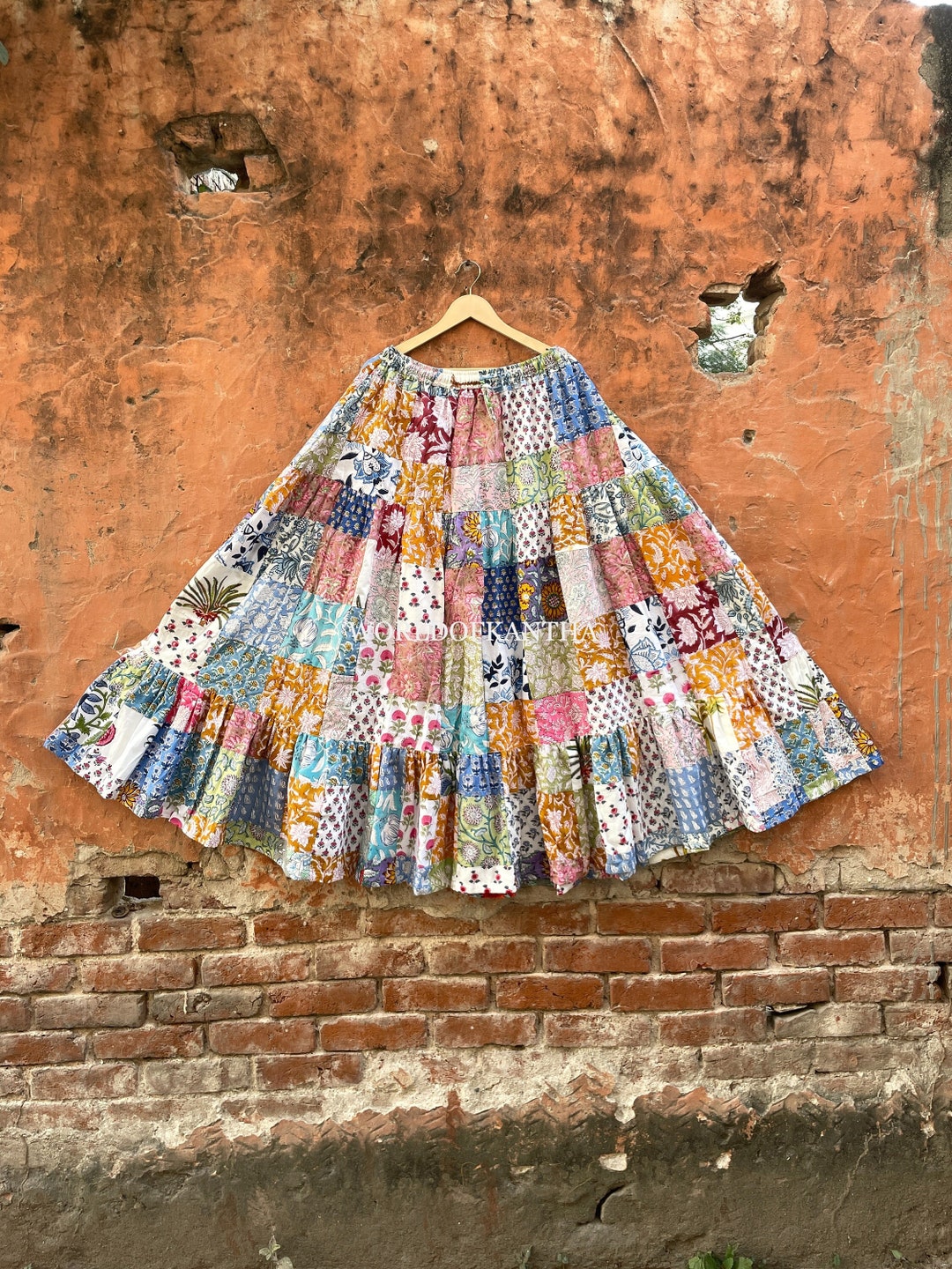 【タグ付き】Eaphi cotton lace patchwork skirt Eaphi cotton lace patchwork skirt