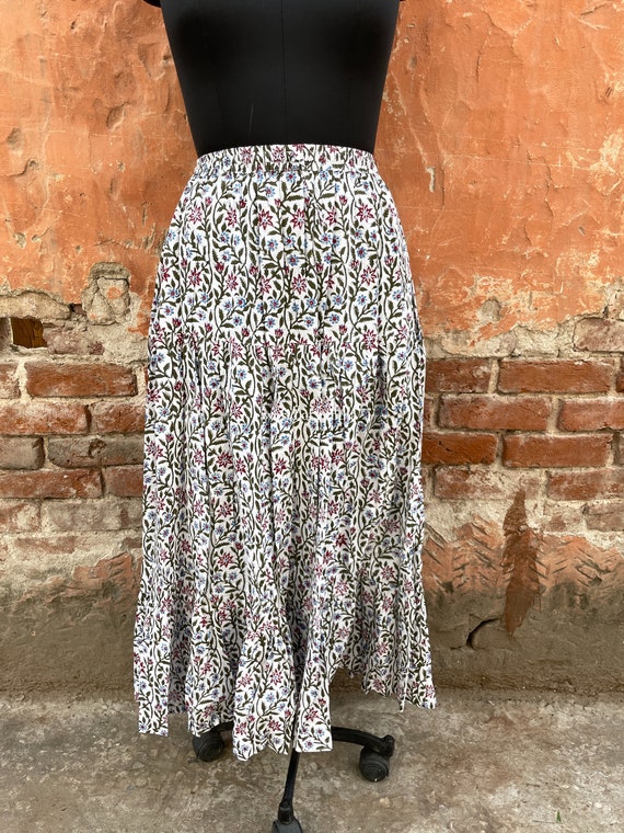 Belles jupes en coton indiennes faites main imprim floral