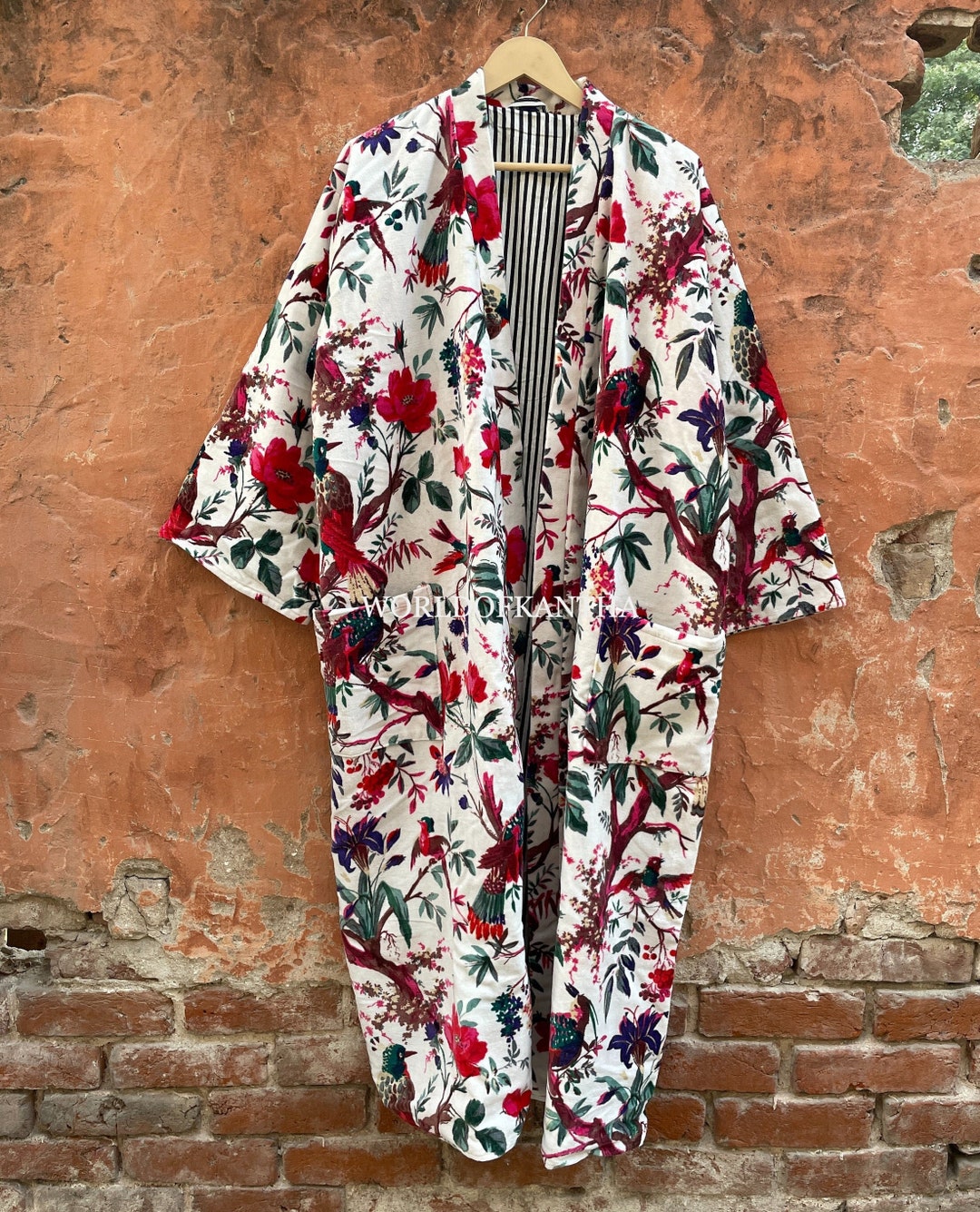 Luxury Velvet Comfortable House Robes Unisex Kimono Boho Jacket Indian