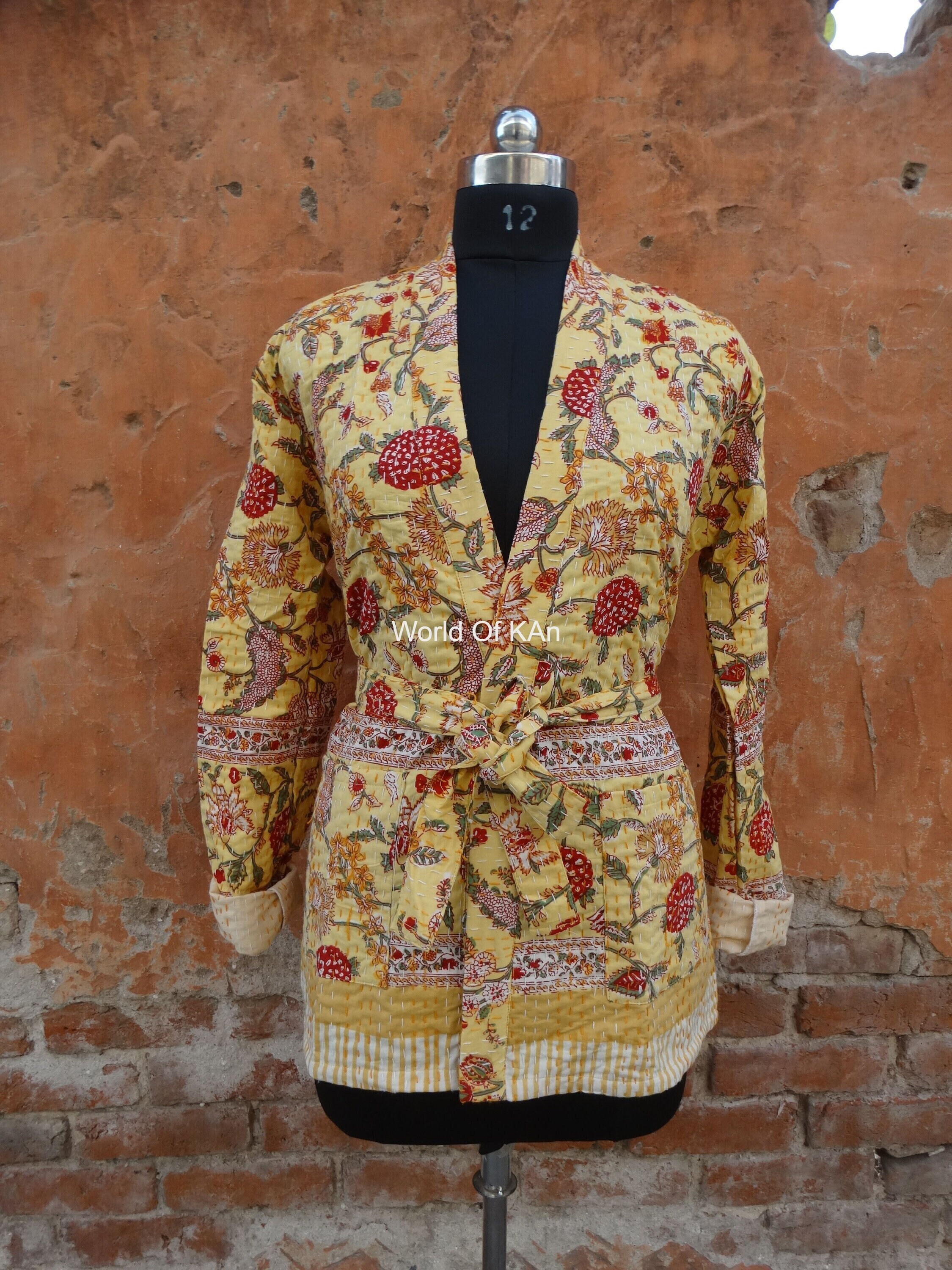 New Handmade Quilted 100 Cotton Jacket Bohemian Style Unisex Etsy