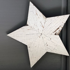 Barnwood Star - 10&quot; Weathered white