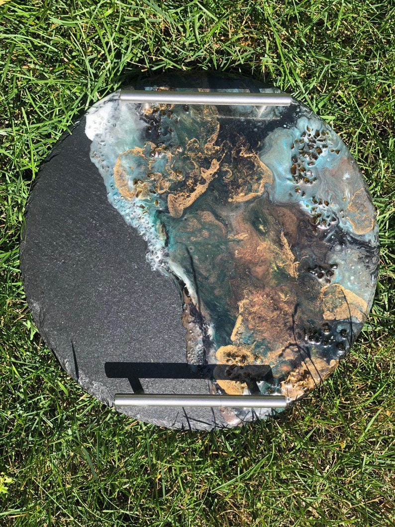 Epoxy Resin Art Tray Handmade Etsy