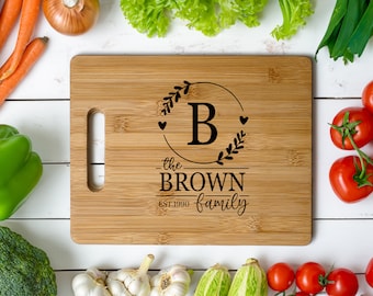 Personalized Engraved Bamboo Chopping Board -  Kitchen Gift