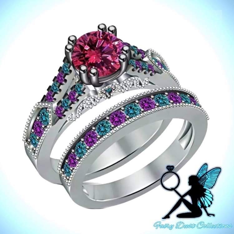 Little mermaid wedding ring set clearance