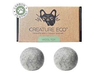 Handmade 100% New Zealand Wool Dog Toy (2) - Sustainable dog ball