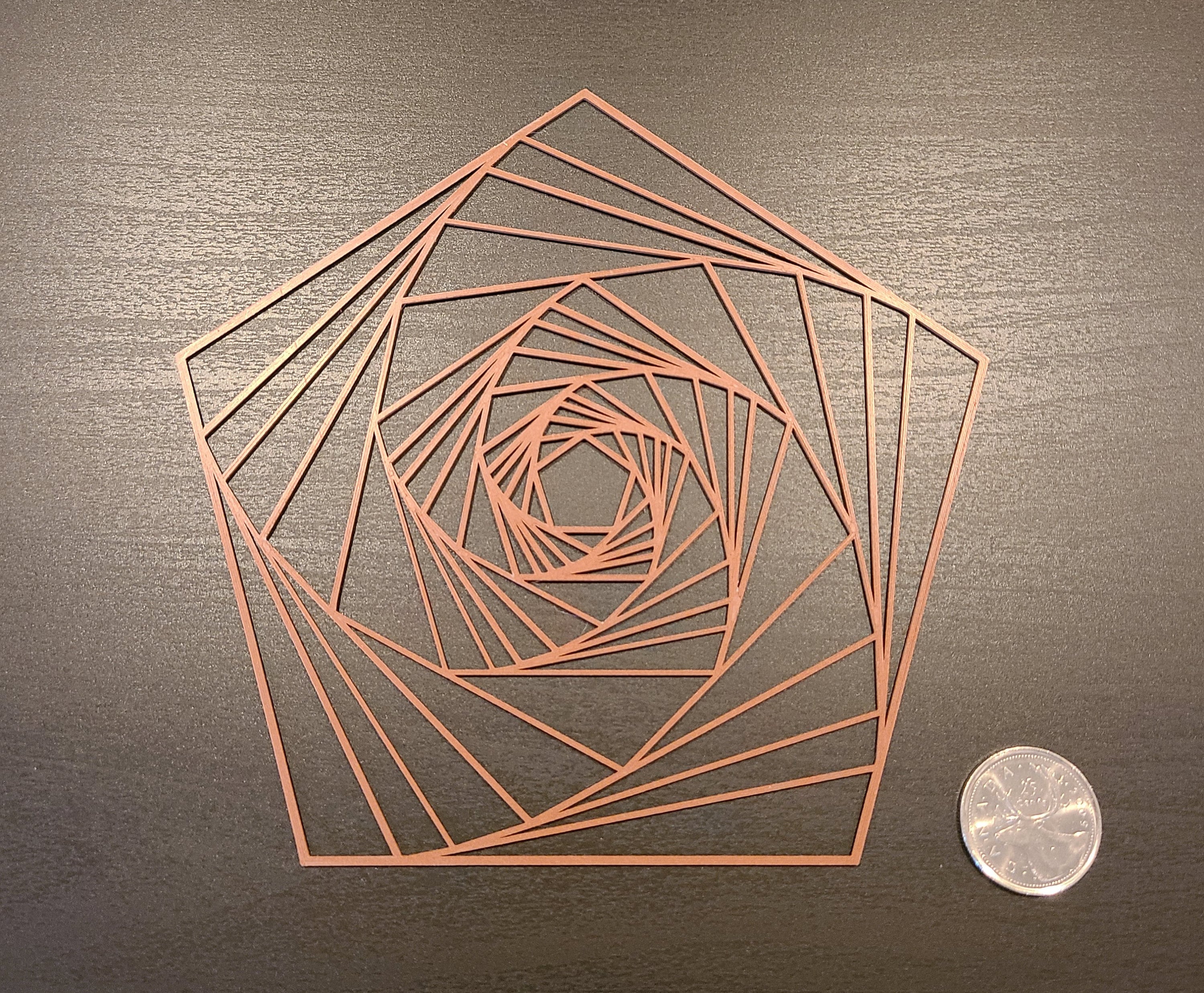 Pentagon Spiral Sacred Geometry Etsy Canada
