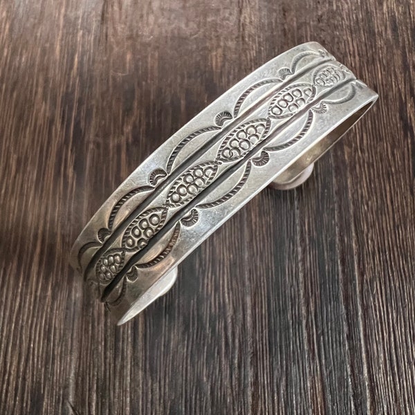 1920’s Native American Silver Cuff Bracelet Vintage Old Pawn Antique Navajo