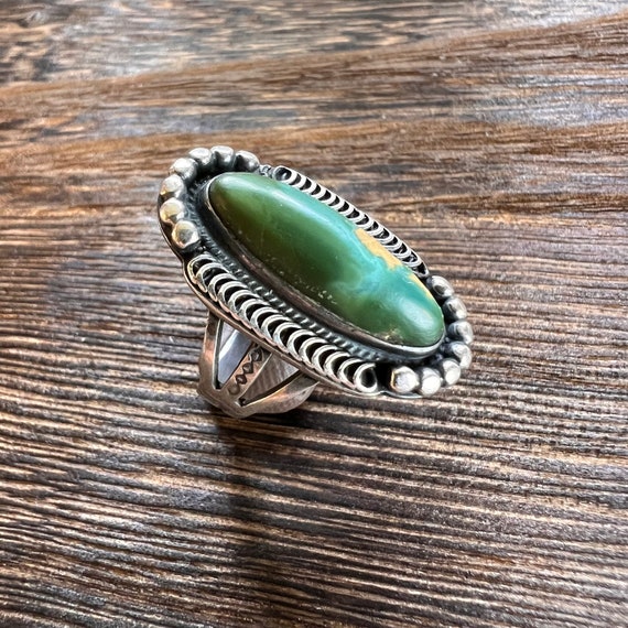 Vintage Native American Turquoise and Silver Ring - image 1