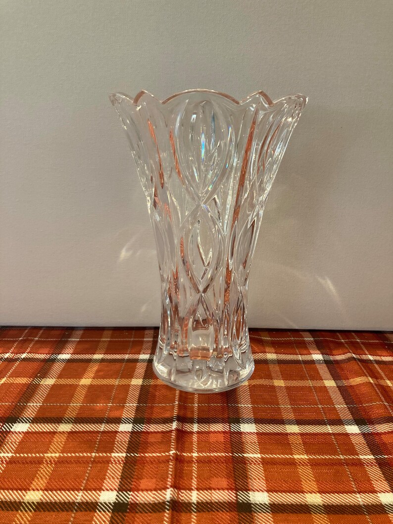 Vintage Lenox Crystal Vase Crystal Scalloped/Tulip Vase Etsy