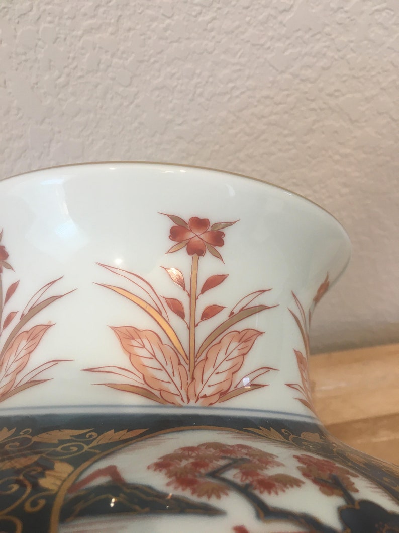 Arita Ware Vase Japanese Arita Ware Porcelain Vase Etsy