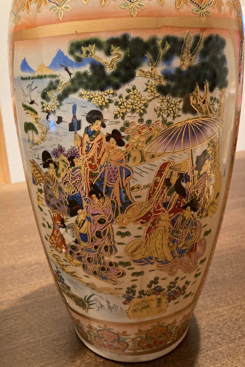 A Set of Two Chinese Vases Vintage Chinese Vases Moriage Etsy