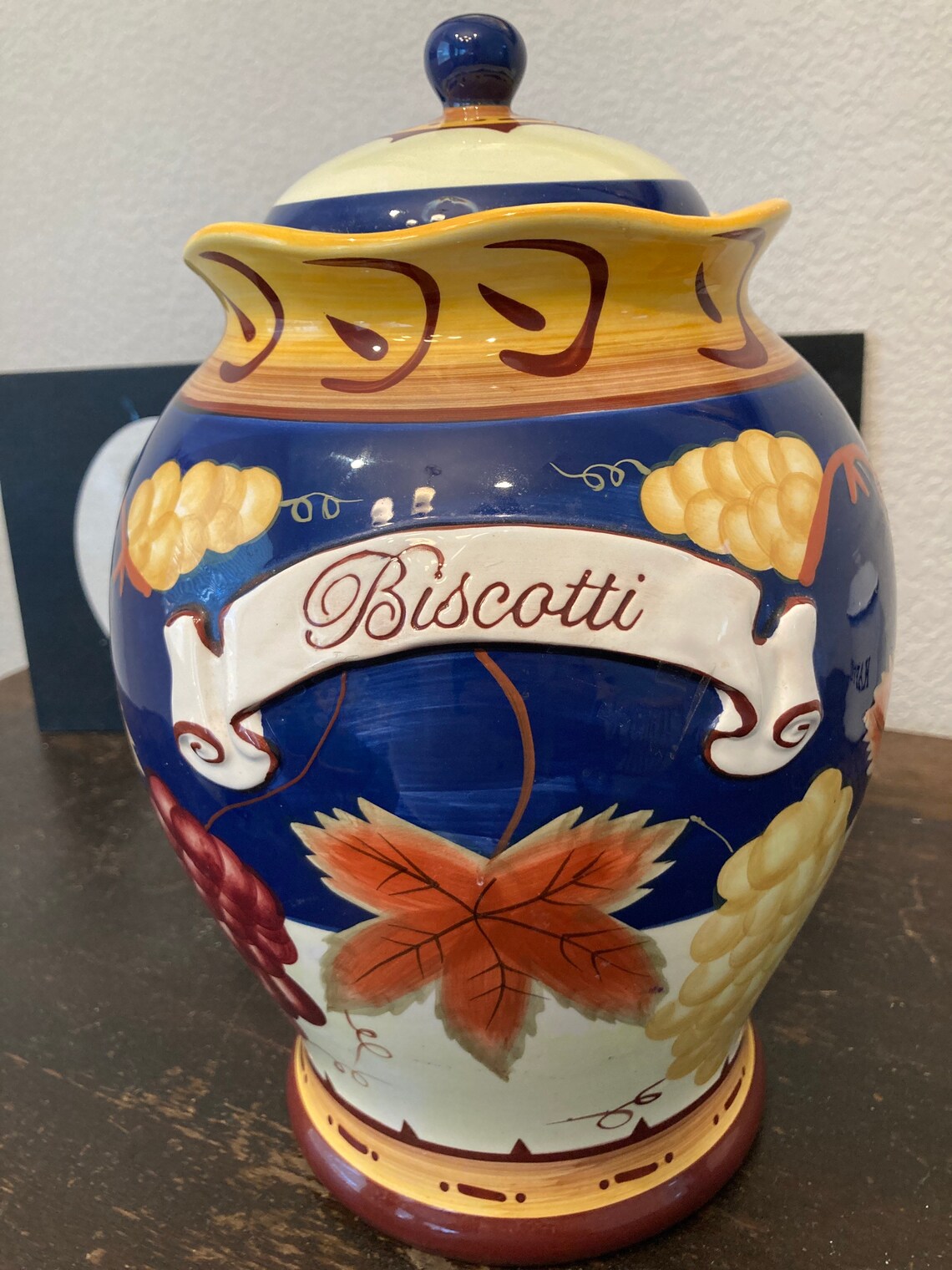 Biscotti Cookie Jar Vintage Italian Cookie Jar Hand Etsy
