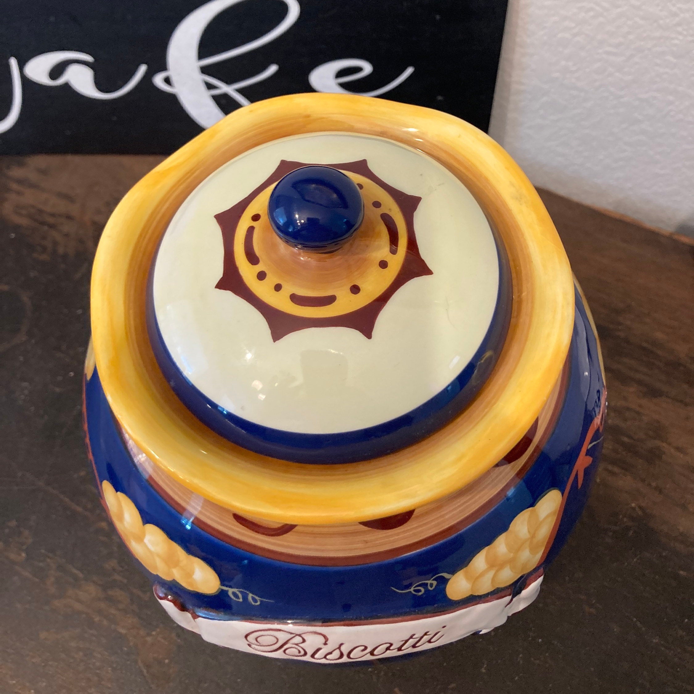 Biscotti Cookie Jar Vintage Italian Cookie Jar Hand Etsy