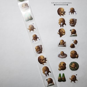 Schattige Cartoon Aardappel Stickers – 14 Designs – 0,8 Inch – Leuke Stickers voor Cadeau, Post en Verpakking