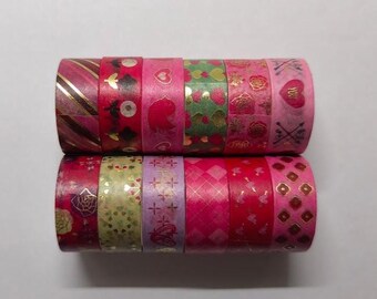 Set di nastri washi per San Valentino – 6 rotoli – Amore e cuori – 15 mm x 2 m