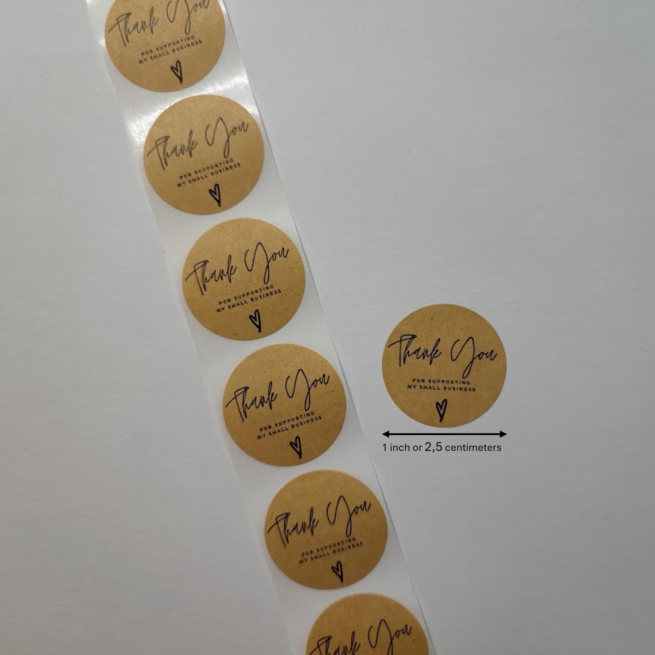 Thank You for Supporting My Small Business Stickers – Kraft Paper With ...