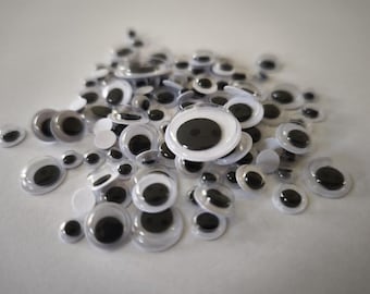 Occhi mobili / Occhi mobili – Autoadesivi – Varie misure – Occhi per artigianato e decorazione