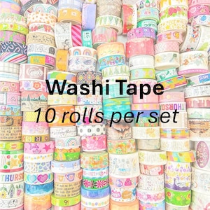 Washi Tape Box – Sortiment mit 10 Rollen – Perfekt für kreative Projekte