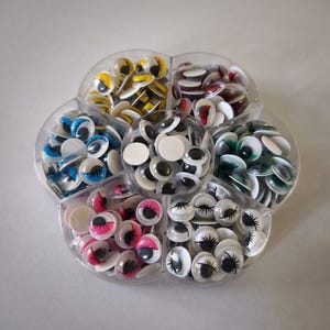 Googly Eyes / Wiggly Eyes – 10 mm – Self-Adhesive – Various Colors – Craft and Decoration Eyes