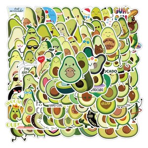 Avocado cartoon stickers | citytrip, reisstickers