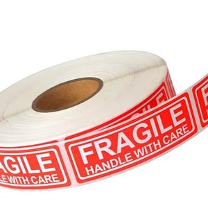 Adesivi "Maneggiare con cura" fragili | 25 mm x 75 mm