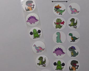 Dinosaur Stickers – 10 Designs – Playful Stickers for Gifts, Mail and Packaging