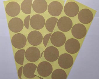Round Kraft Stickers | Seal Stickers, Labels, 3.5 cm, Kraft Paper, 20 Stickers