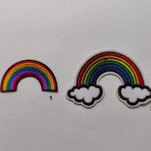 Iron-on rainbow patch – Cheerful embroidered patch for clothes, bags or jackets