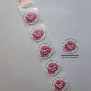 Pegatinas de agradecimiento: Su compra me alegró el día, espero que este paquete le alegre el suyo. Pegatinas de sellado de 2,5 cm (1 pulgada). Para pedidos o embalaje.