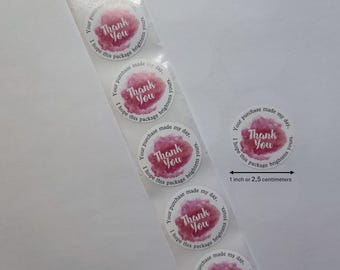 Custom Thank You Labels For Etsy Sellers | Multi-Size Stickers & Seals For Packaging