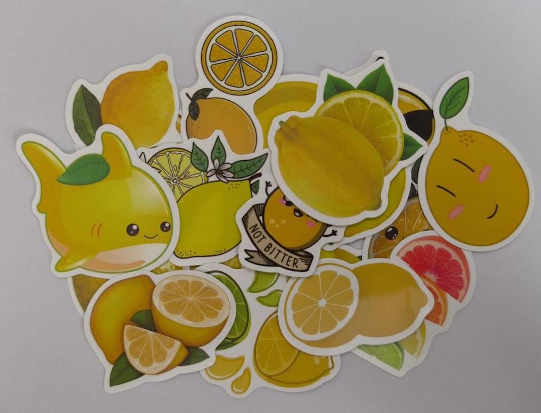 Lemon Store Sticker Lemon Stickers | Cartoon Fruit Stickers | Waterproof Decoration for ...