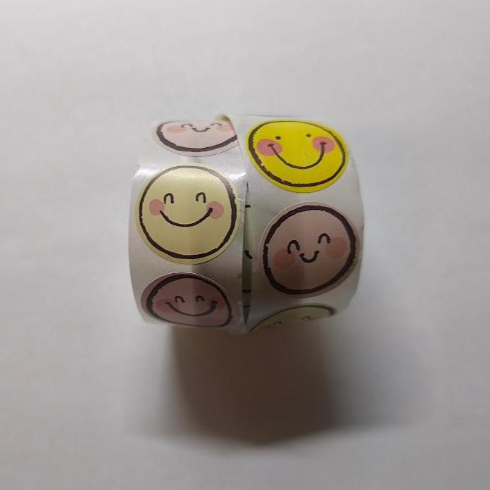 Cartoon Smileys Stickers – 8 Round 1 Inch Designs – Cheerful Seal ...
