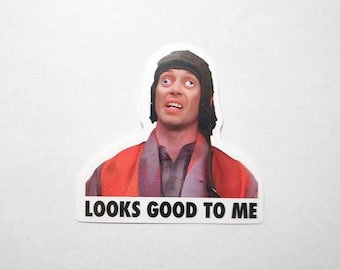 Pegatinas con el meme "Looks Good To Me" – 6 × 5,8 cm – Divertidas pegatinas para correo y embalaje