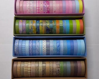 Vintage Washi Tape Set – 20 Rolls – Retro Designs – 7mm x 2m