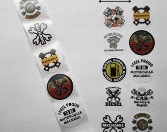 Maintenance Worker Stickers – 10 Designs – 1 Inch – Profession Stickers for School and Decoration