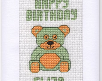 Kit personnalisé de carte d’anniversaire cross Stitch