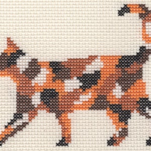 Kit de cartes de point de croix de chat en écaille de tortue