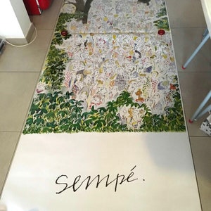 Original Sempé Poster Paris 2018 - 4x10 FT