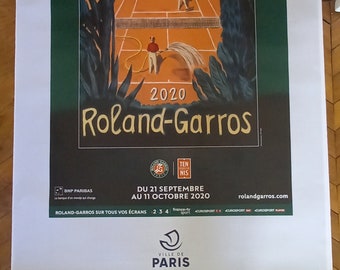 Original poster official roland garros 2020 big size