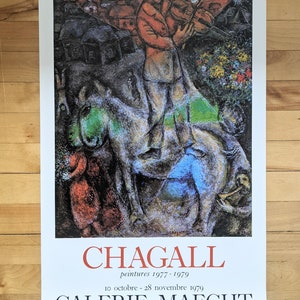 Cartel original Marc Chagall 1979 Violonista