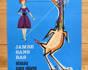 Original Poster Jambes Sans Bas - Le Bas Dural - 1960