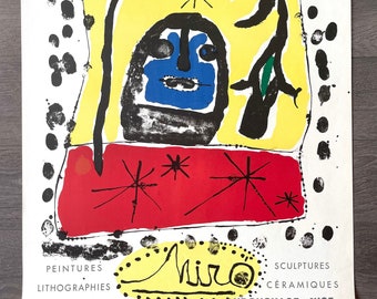 Original lithographic Poster By Miro