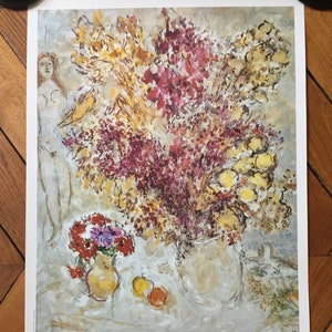 Original exhibition poster Chagall 1987 Galerie Maeght