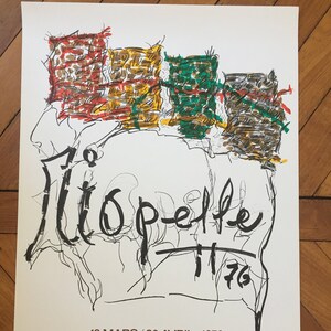 Original exhibition poster Riopelle 1976 Maeght