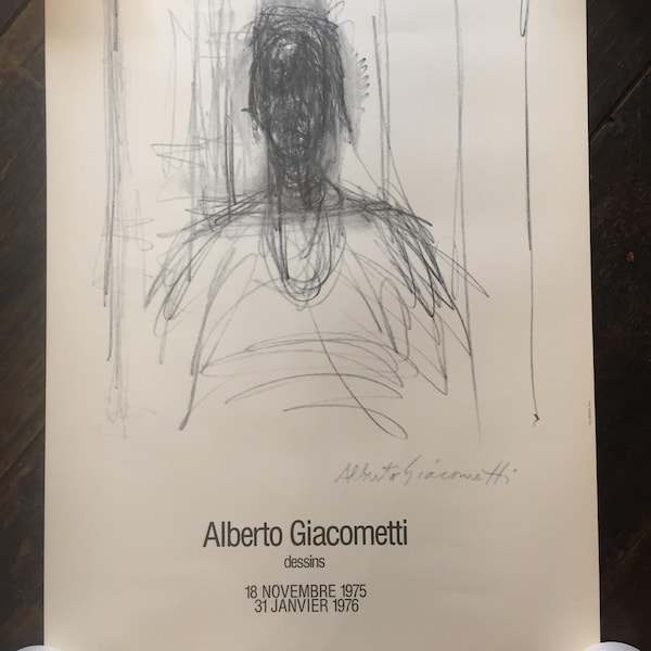 Affiche originale d'exposition Giacometti 1975